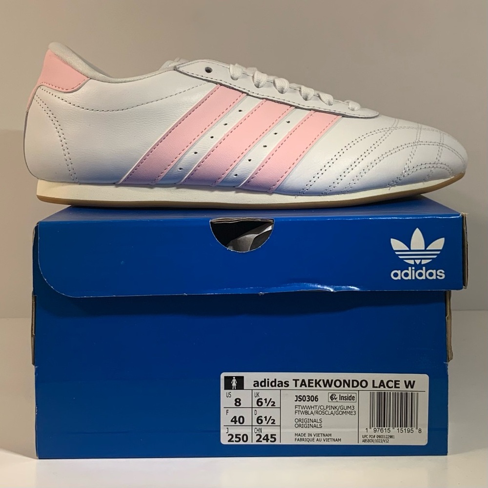 🌸 [BRAND NEW] ADIDAS TAEKWONDO WHITE CLEAR PINK GUM WOMENS SIZE 8 SNEAKERS 🌸